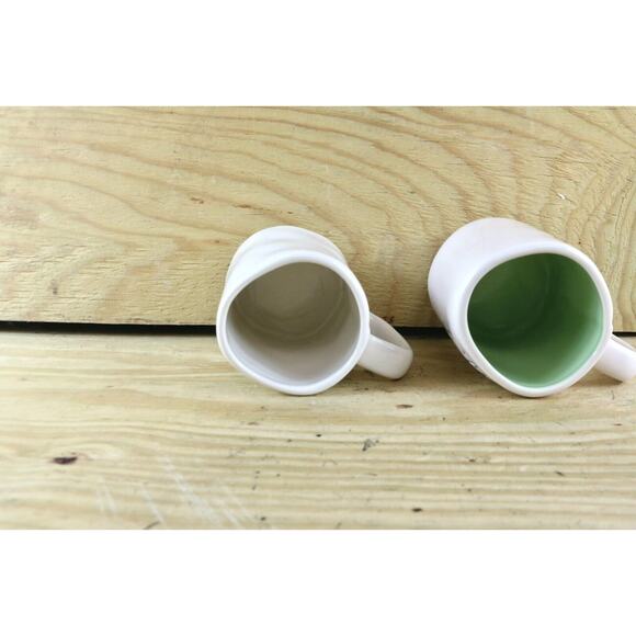 Rae Dunn Mugs Lot of 2 Cups Green Tea I Woke Up Like This Coffe Tea - Picture 2 of 3